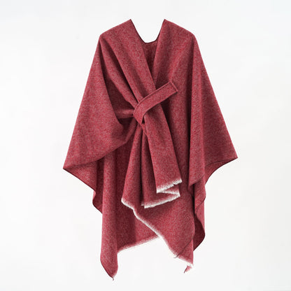 Poncho Élégant en Style Pashmina