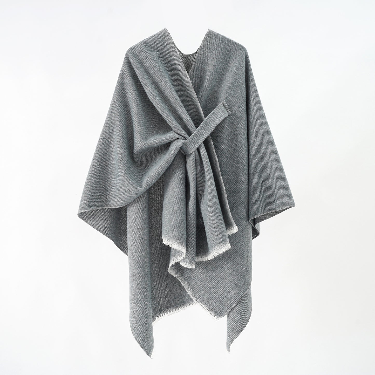 Poncho Élégant en Style Pashmina